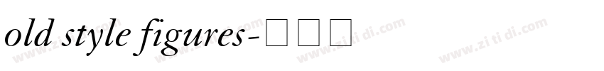 old style figures字体转换